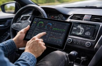découvrez comment diagnostiquer votre véhicule en temps réel avec une tablette tactile microsoft grâce à notre guide complet sur le diagnostic obd2 en route.
