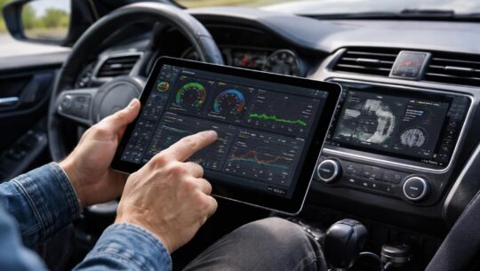 découvrez comment diagnostiquer votre véhicule en temps réel avec une tablette tactile microsoft grâce à notre guide complet sur le diagnostic obd2 en route.