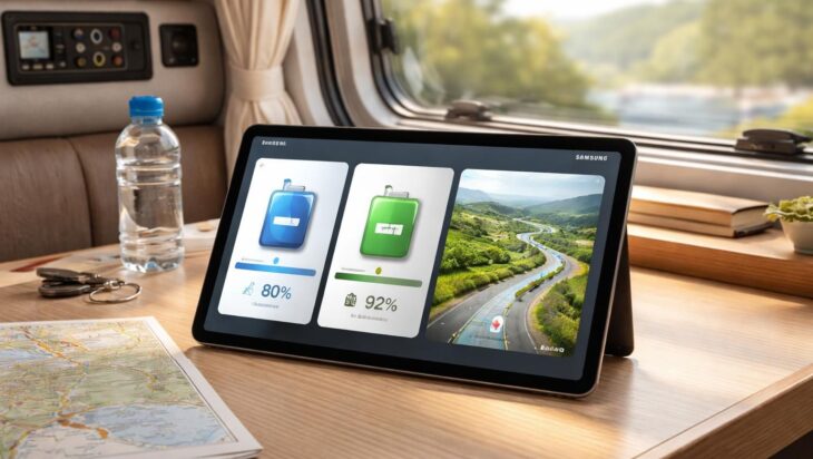 découvrez comment optimiser l'utilisation de votre tablette samsung en camping-car pour gérer l'eau, la batterie, l'itinéraire et vos applications essentielles en toute simplicité.
