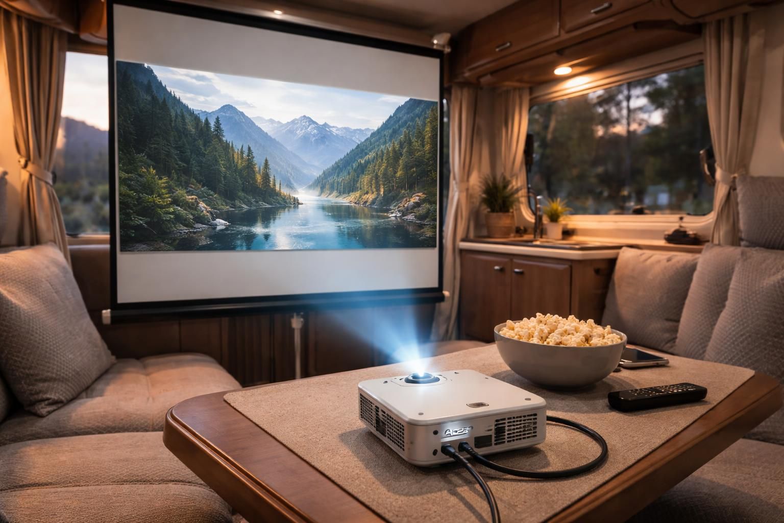 Mini vidéoprojecteur Acer : cinéma de poche pour camping-car, test d’usage