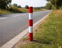 découvrez l'importance du poteau de signalisation rouge et blanc, un élément essentiel pour assurer la sécurité et la clarté de la signalétique routière.