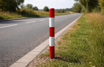 découvrez l'importance du poteau de signalisation rouge et blanc, un élément essentiel pour assurer la sécurité et la clarté de la signalétique routière.