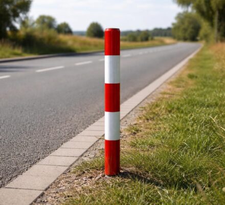 découvrez l'importance du poteau de signalisation rouge et blanc, un élément essentiel pour assurer la sécurité et la clarté de la signalétique routière.